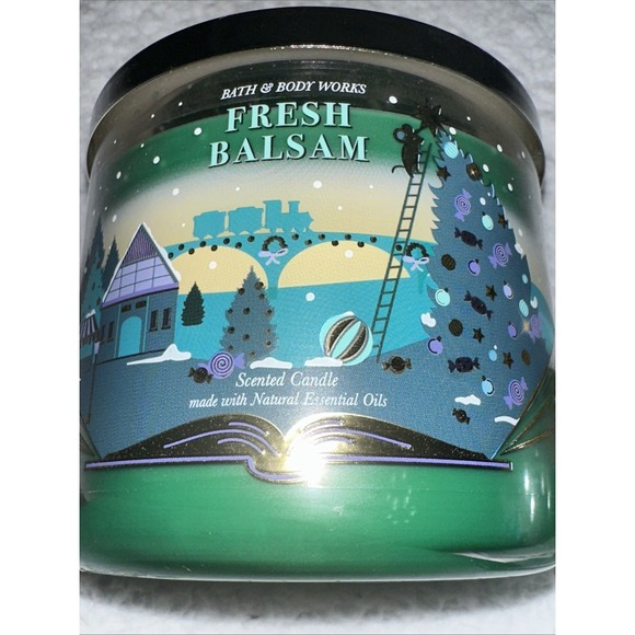 Fresh Balsam 3 Wick Candle x2 Bath & Body Works White Barn Christmas Lot Set NEW - Picture 4 of 15